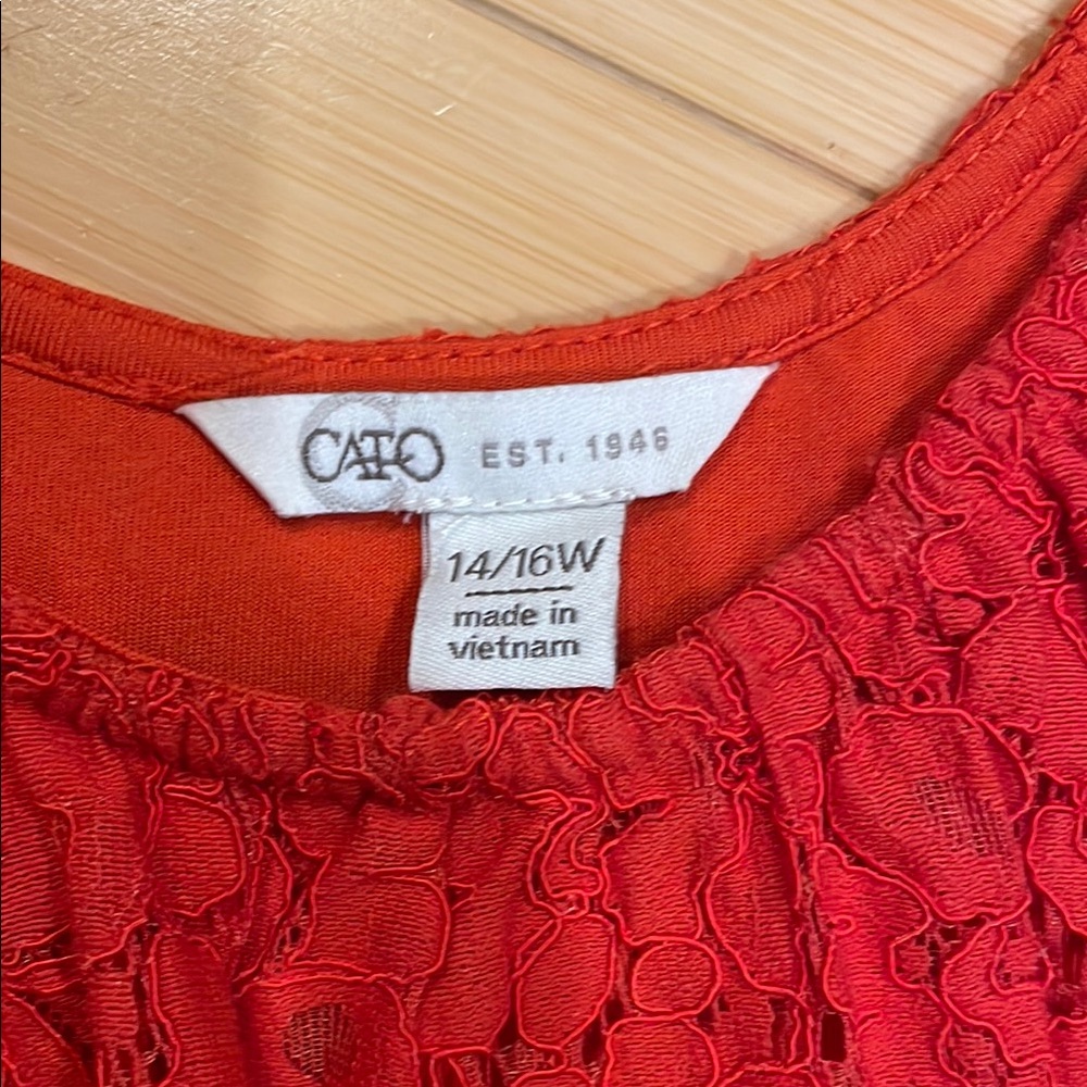 Cato Lace Cold Shoulder Top - Picture 2 of 4